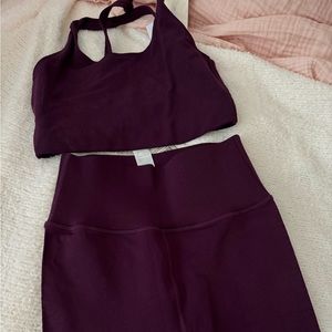 Fabletics | Eggplant purple bra & legging set | both size M | Never worn